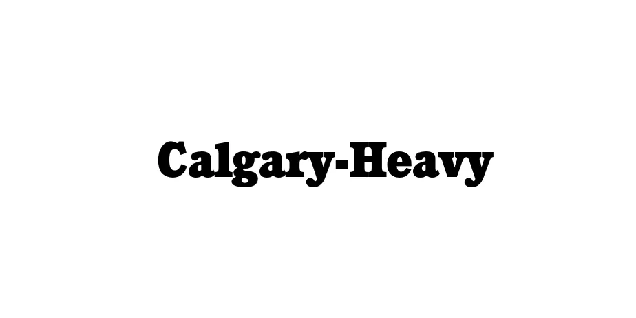 Fonte Calgary-Heavy