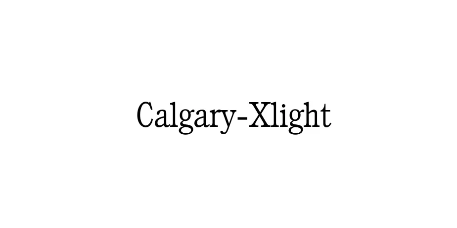 Fonte Calgary-Xlight