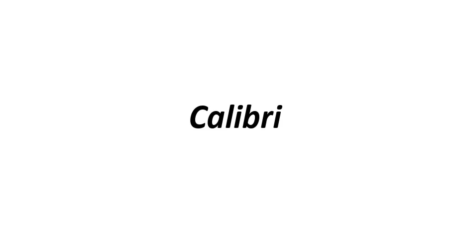 Fonte Calibri