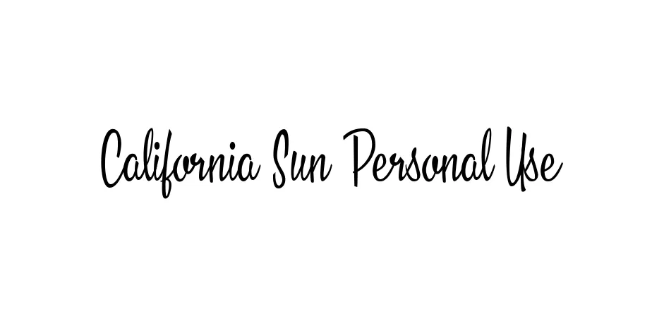 Fonte California Sun Personal Use