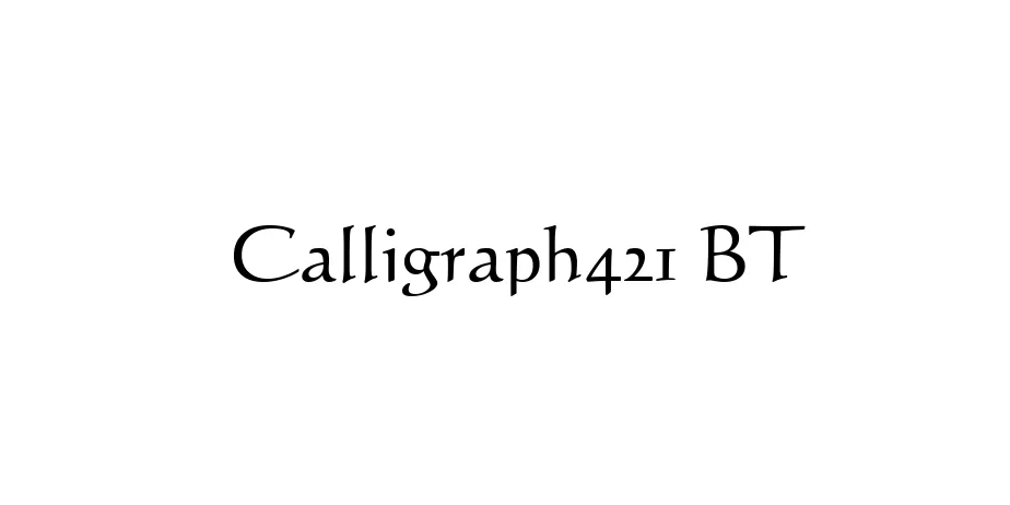 Fonte Calligraph421 BT