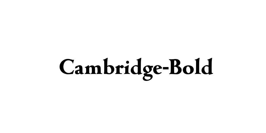 Fonte Cambridge-Bold