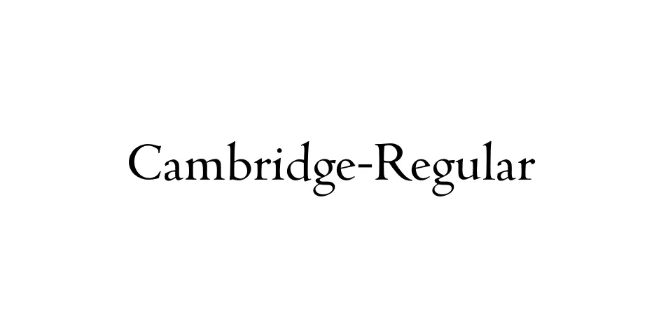 Fonte Cambridge-Regular