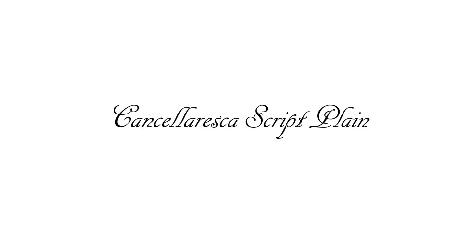 Fonte Cancellaresca Script Plain