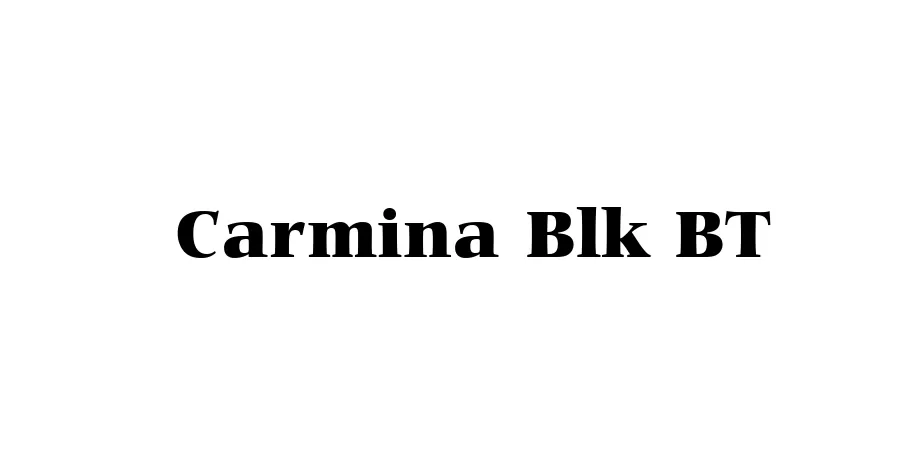 Fonte Carmina Blk BT