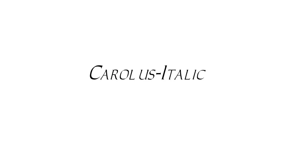 Fonte Carolus-Italic