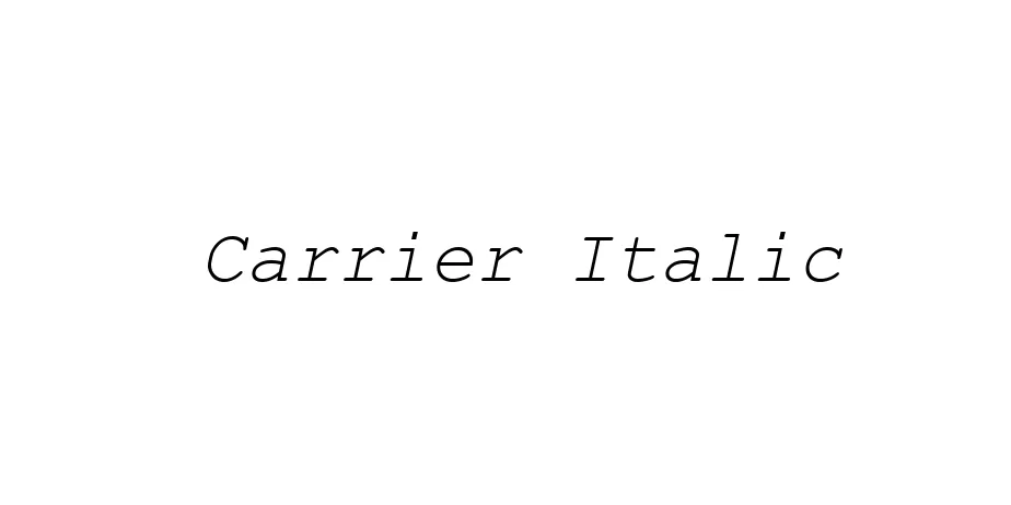 Fonte Carrier Italic