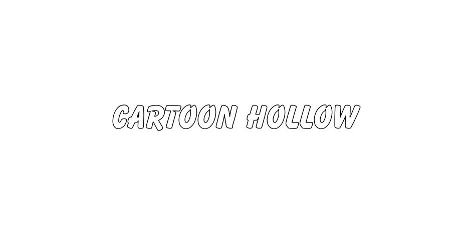 Fonte Cartoon Hollow