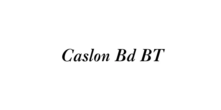 Fonte Caslon Bd BT