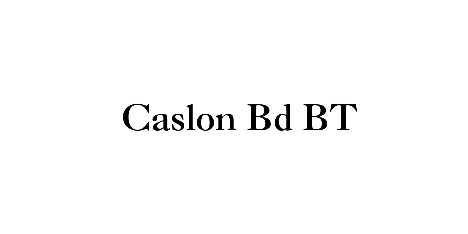 Fonte Caslon Bd BT