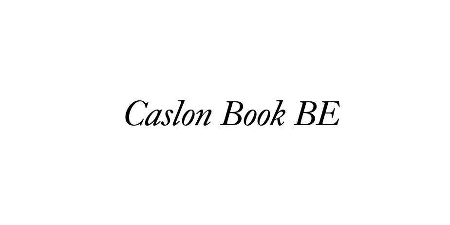 Fonte Caslon Book BE