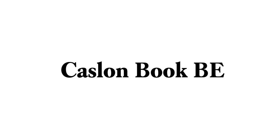 Fonte Caslon Book BE