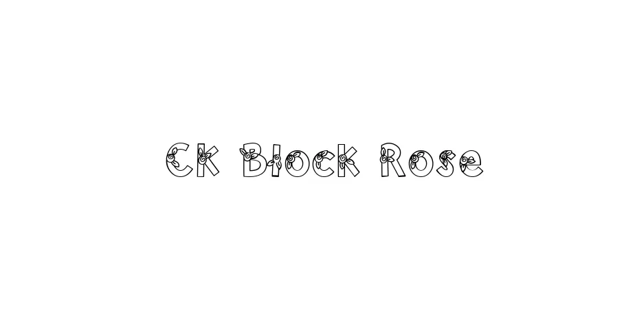 Fonte CK Block Rose