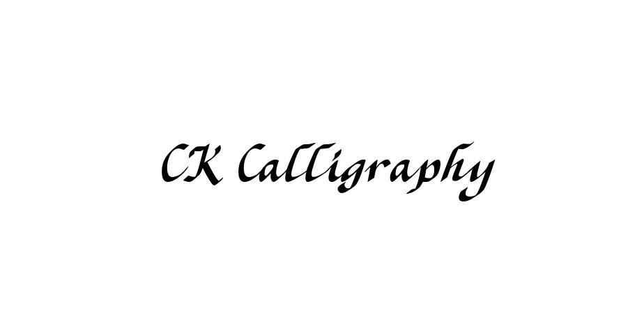 Fonte CK Calligraphy