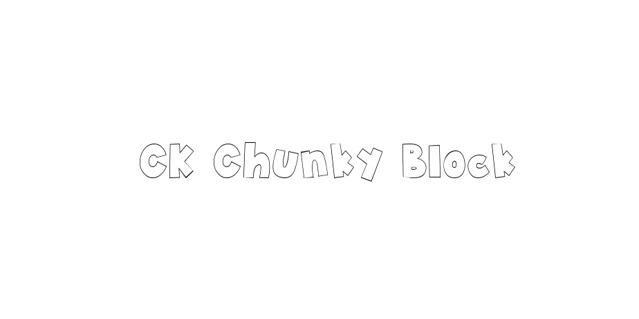 Fonte CK Chunky Block