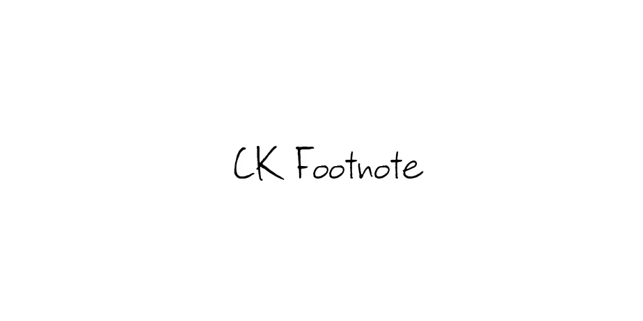 Fonte CK Footnote