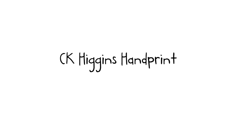 Fonte CK Higgins Handprint