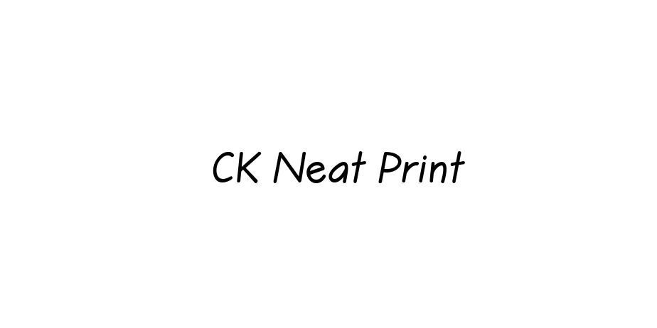 Fonte CK Neat Print