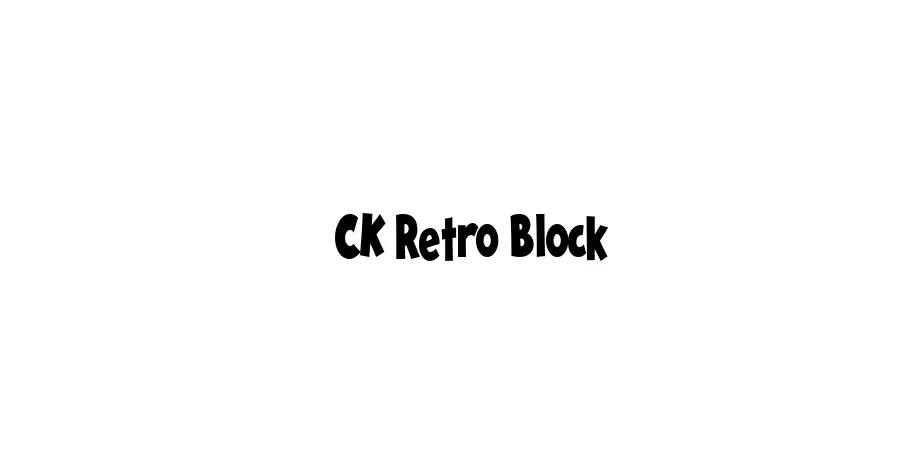 Fonte CK Retro Block