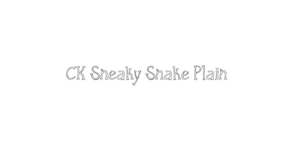 Fonte CK Sneaky Snake Plain