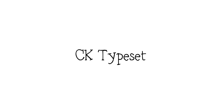 Fonte CK Typeset