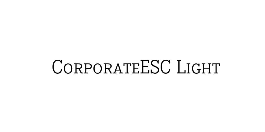 Fonte CorporateESC Light