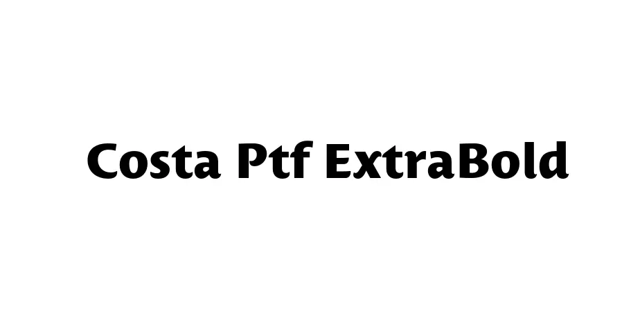 Fonte Costa Ptf ExtraBold