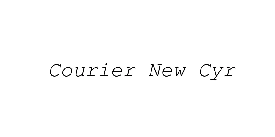 Fonte Courier New Cyr