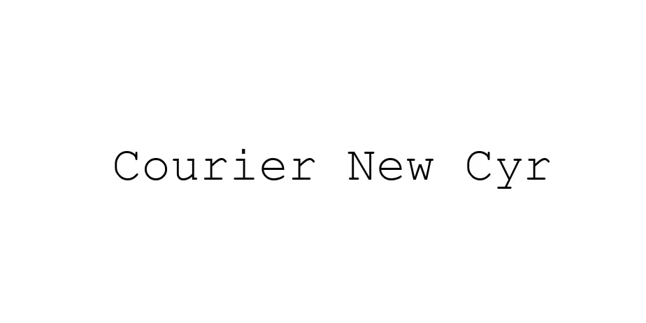 Fonte Courier New Cyr