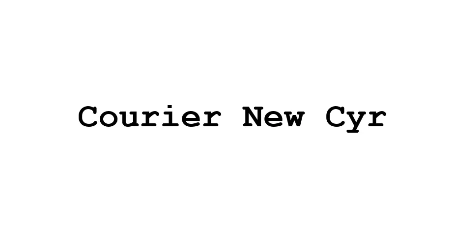 Fonte Courier New Cyr