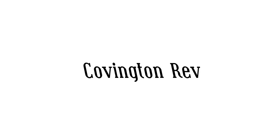 Fonte Covington Rev