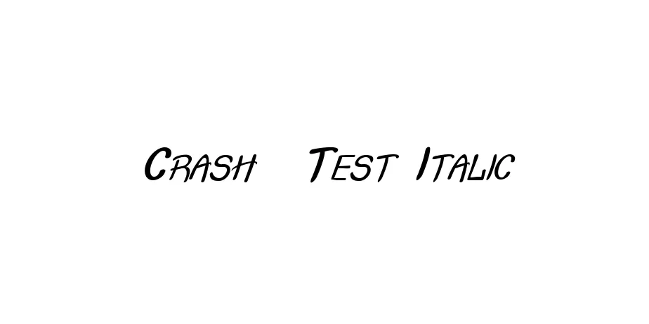 Fonte Crash  Test Italic