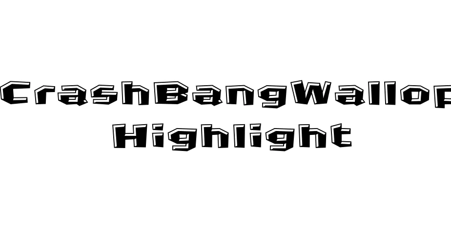 Fonte CrashBangWallop Highlight