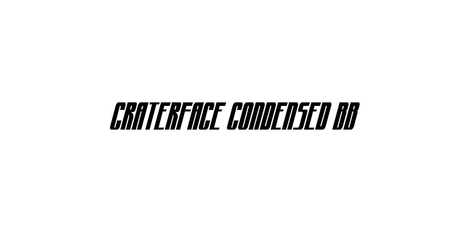 Fonte CraterFace Condensed BB