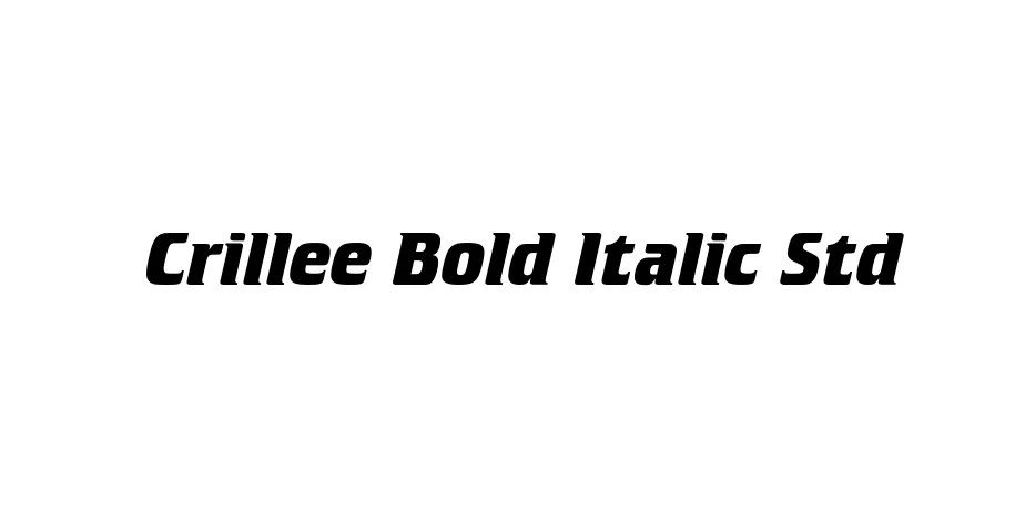 Fonte Crillee Bold Italic Std