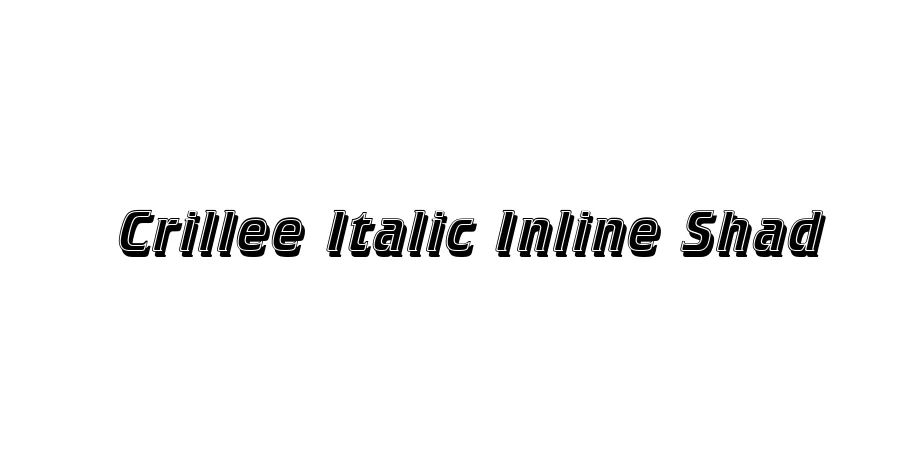 Fonte Crillee Italic Inline Shad