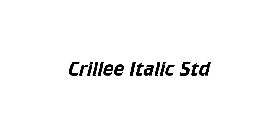 Fonte Crillee Italic Std