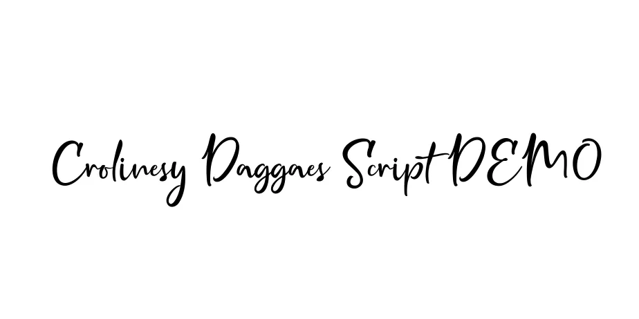 Fonte Crolinesy Daggaes Script DEMO