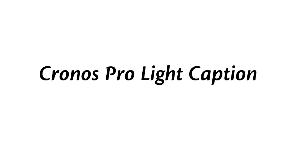 Fonte Cronos Pro Light Caption