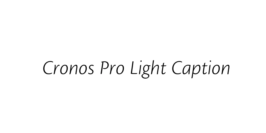 Fonte Cronos Pro Light Caption