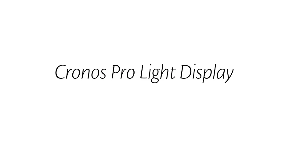 Fonte Cronos Pro Light Display