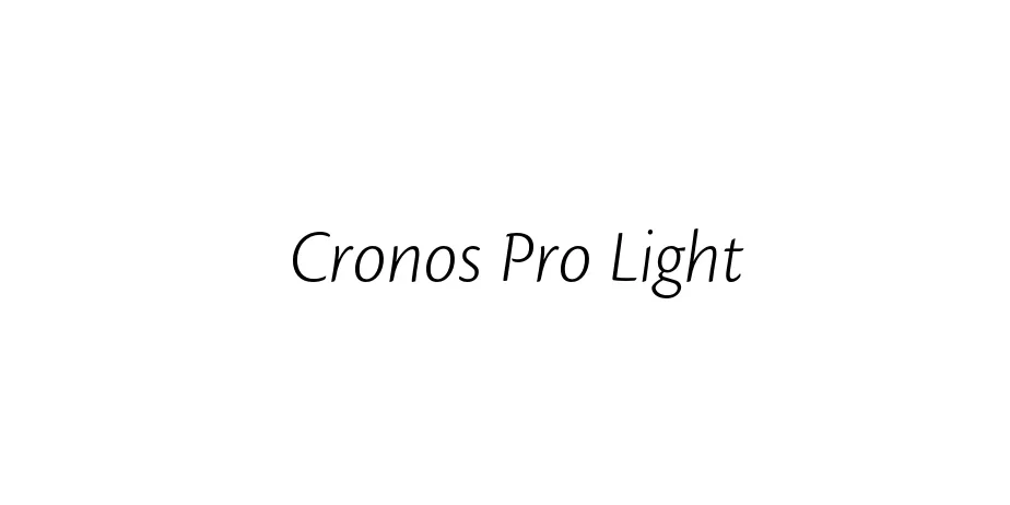 Fonte Cronos Pro Light