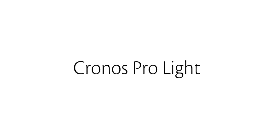 Fonte Cronos Pro Light