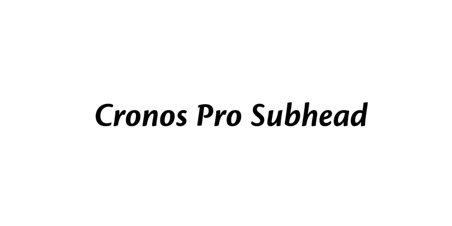 Fonte Cronos Pro Subhead