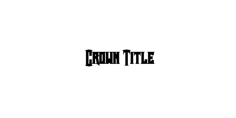 Fonte Crown Title