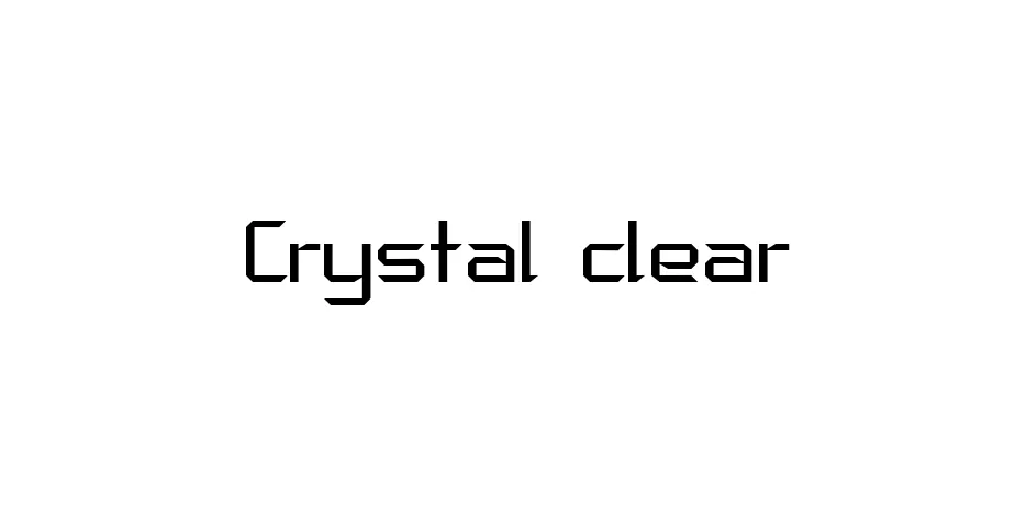 Fonte Crystal clear