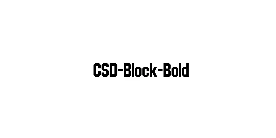 Fonte CSD-Block-Bold