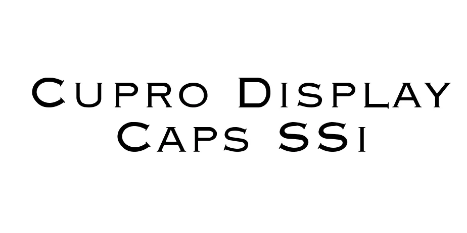 Fonte Cupro Display Caps SSi