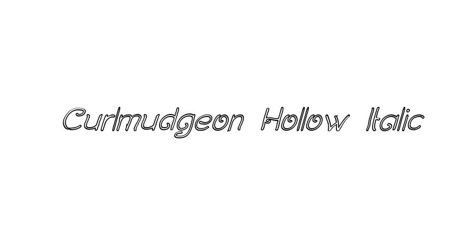 Fonte Curlmudgeon Hollow Italic