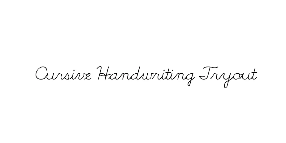 Fonte Cursive Handwriting Tryout